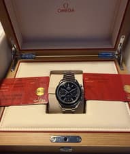 OMEGA Speedmaster Chronograph Automatic Stainless Steel Black Dial Box & Papers