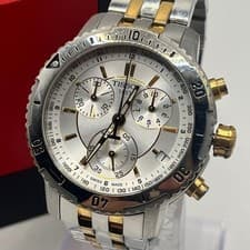 Tissot Diver Chronograph Mens Watch Gold Quartz T067417A wrist 18cm/7.1in
