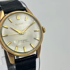 Seiko King Seiko Automatic Watch Pearl White Black Band Used From Japan