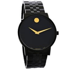 Movado Classic Museum Men's Black ION PVD Stainless Quartz Watch 0607626