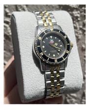 TAG Heuer Professional 200m WD1420-G-20 Two Tone Quartz Watch Black Dial Date