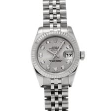 ROLEX Datejust 179174G gray/diamond WATCH 724703
