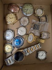 Vintage (15) Benrus, Bulova, Timex, Louis Gruen Watch lot For Parts/Repair