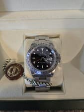 2004 Rolex Explorer II Men's Black Watch with Stainless Steel Bracelet - 16570