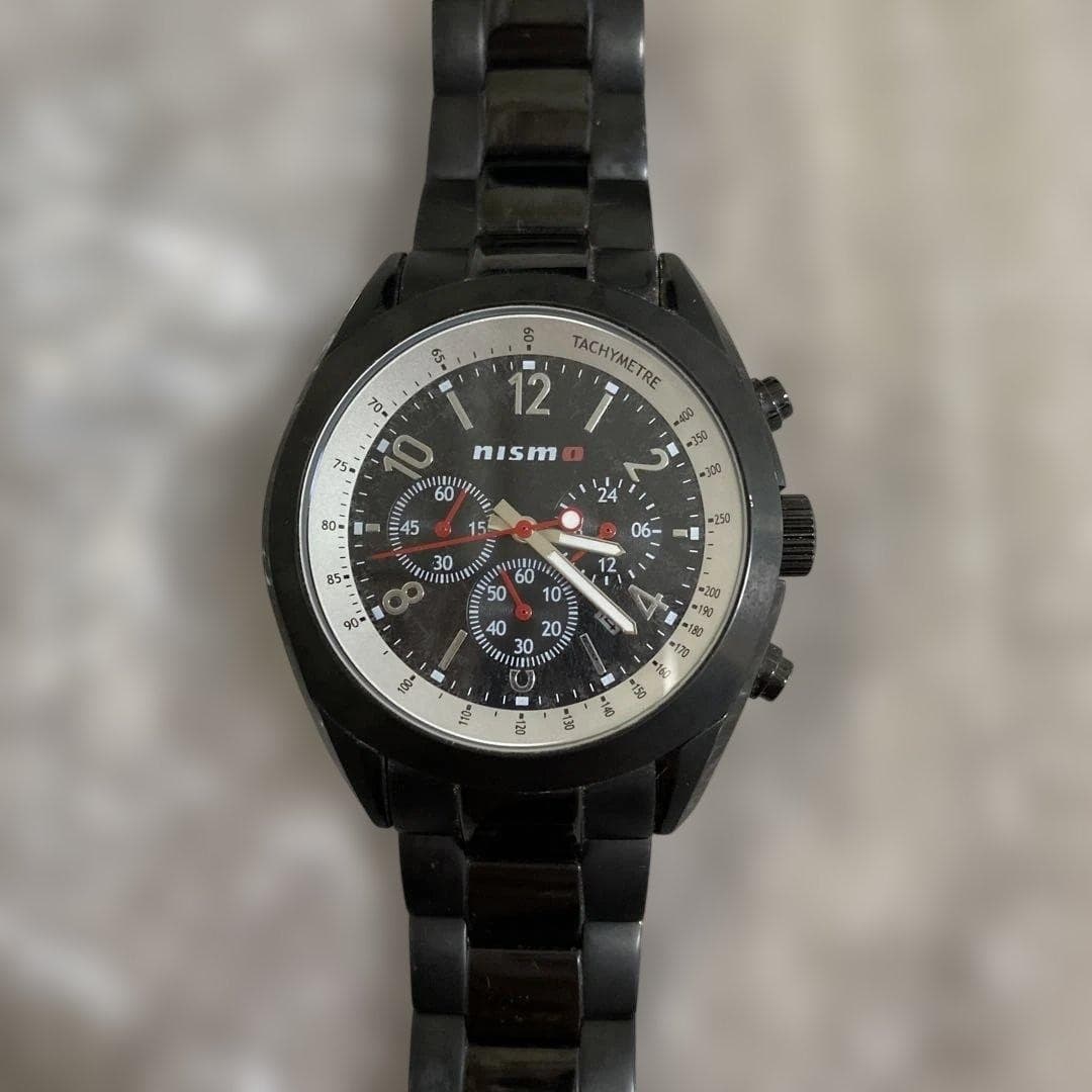 Nissan Nismo Chronograph Titanium Watch Black - Rare Discontinued Model