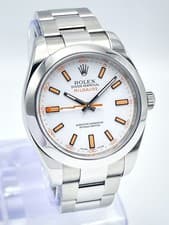 Rolex Milgauss 116400 40mm White Dial Smooth Bezel Stainless Steel Oyster Box