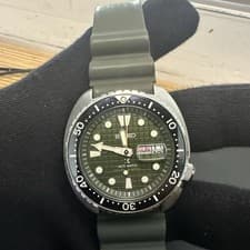 Seiko SRPE05 King Turtle Diver Prospex Automatic Watch Green Dial Tags Box Paper
