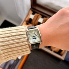 ALBA VIENT Vintage Moonphase Tank Watch 1996, Case 1.2x1.7in