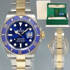 2022 NEW PAPERS Rolex Submariner 41mm Blue 126613LB Two Tone Yellow Gold Watch