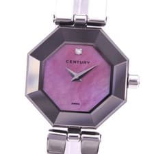 Century Time Gem Lady's Diamond Stainless Steel Quartz Watch New From Japan