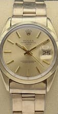 Rolex Oyster Perpetual Date  14K Gold Shell  band case Automatic Watch