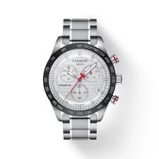 Tissot PRS 516 Chronograph 41mm White Dial T100.417.11.031.00 Steel Watch - NEW