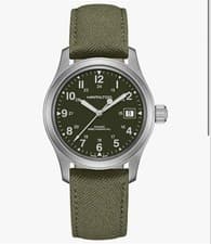 Hamilton Khaki Field Mechanical Watch 38mm Unisex Olive Green H69439363