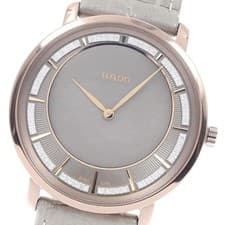 Rado Diastar Ceramos Men's Quartz Watch Gray Shell Dial Ceramic Leather 38mm