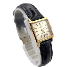 OMEGA Genève Square Manual Wind Analog Watch Ladies Gold 20μ Vintage