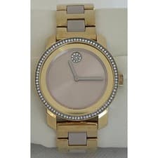 Movado BOLD Iconic Gold-Tone Ceramic Women's Quartz Watch 3600882