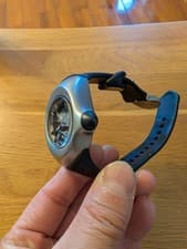 Oakley Crush Skull Skeleton Dial Quartz Analog Watch Black Men's Wristwatch Y2K