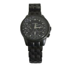 Citizen Calendrier eco drive Stainless Steel black dial black  BU2027-54E