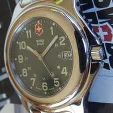 SWISS ARMY~Men ClaSSiC OFFICERS 1884+Sapphire+ELECTRIC Blue Dial+OEM SS Bracelet