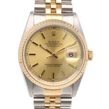 ROLEX Datejust Watches 16233 Stainless Steel K18 yellow gold U-number used