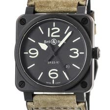 BELL&ROSS Heritage Nightrum BR03-92-CBL Matte Black Date Ceramic mens Watc