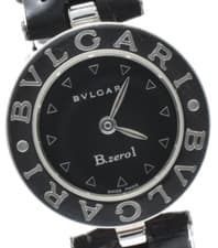 【NEAR MINT】 BVLGARI B-zero1 BZ22S Black Dial 22mm Quartz Women's Watch JAPAN