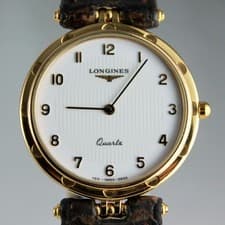 Longines Conquest 150-6833 White Dial Quartz Men Watch Used Working #94