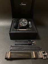 Sinn 756.S Chronograph Automatic Watch 40mm Black Dial DLC Tegiment 904L Boxed