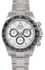 NEW Rolex Daytona Steel & Ceramic Bezel White Dial 40mm Watch B/P'26 126500