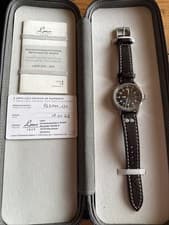 Laco Flieger Pro 37 Hand-Wound Pilot Watch Stuttgart, Black Dial