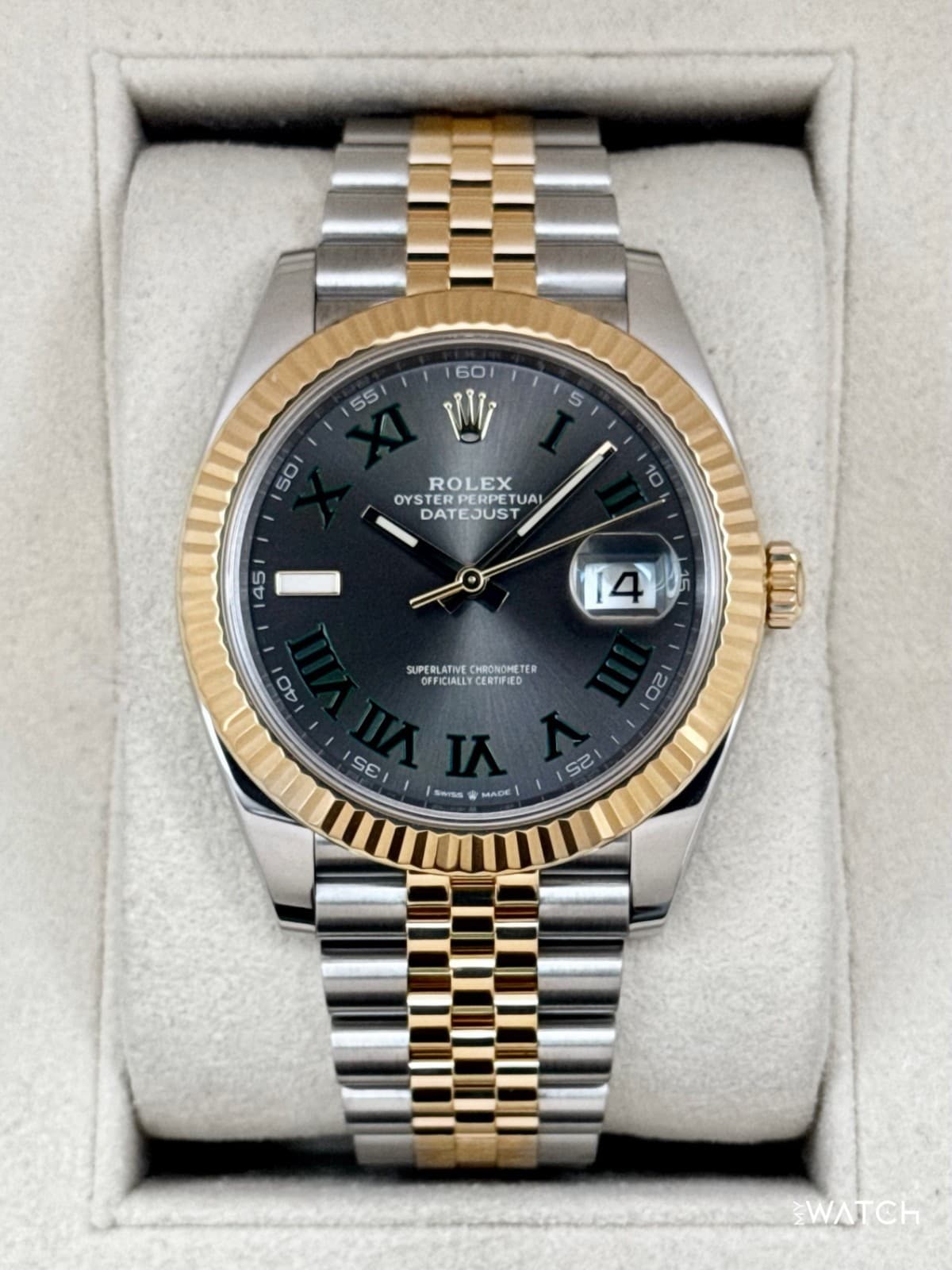 2020 Rolex Datejust 41mm 126333 Two-Tone Oyster Wimbledon Dial