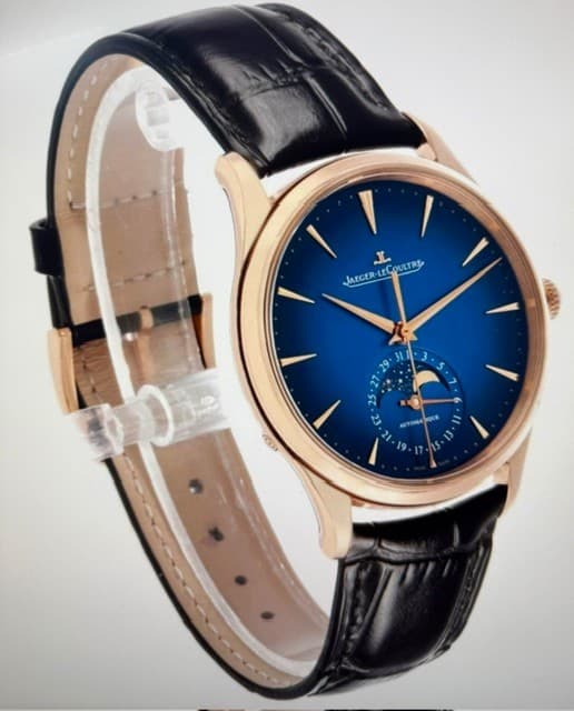 Jaeger LeCoultre Master '23UltraThin Moon RoseGold Watch Q1362580 FULLSET, WCard
