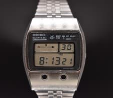 Vtg SEIKO M159-5059 LCD 1978 Chronograph Bond 007 Alarm Watch Japan NEW BATTERY