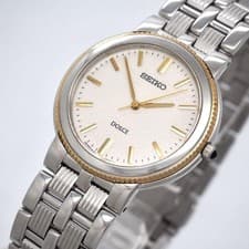 Seiko Dolce Men's Gold Watch 519 Operation Genuine Box Used