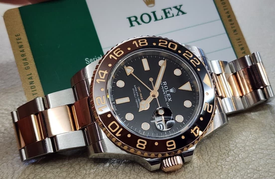 2018 Rolex GMT-Master II Watch Rootbeer 126711CHNR Steel Rose Gold 40mm W Card