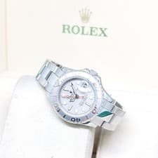 Rolex 29mm Oyster Perpetual Platinum Dial Lady Yachtmaster REF: 169622 (AN)