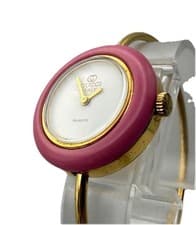 Vintage GUCCI 1100-L Change Bezel Watch Gold / Working / New Battery / Genuine