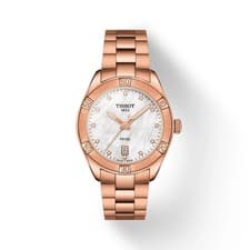Tissot PR 100 SWISS Quartz MOP Dial Rose Gold Ladies Watch T1019103311600