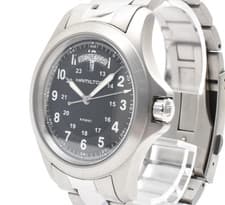 [Near MINT] Hamilton Khaki Field H644510 Black Dial Day Date Quartz Men's Watch