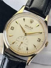 1958 Rolex Vintage 9ct Gold Gents Watch 12868 Explorer Dial British shipbuilding