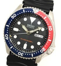 Seiko 7S26-0020 Diver Watch Pepsi Navy Auto Steel Ready to Use Timepiece