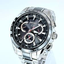 Seiko Astron SBXB041 GPS Solar Titanium Men's Watch Black Dial
