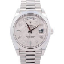Rolex Day-Date Platinum 40mm Factory Meteorite Watch Ref# 228206