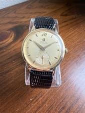 Vintage 50’s Omega Cal 344 Automatic Bumper Watch 14kt GF Nice Dial