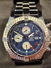 Breitling Super Avenger A13370, Blue  Dial with Box and Papers, Excellent Cond.