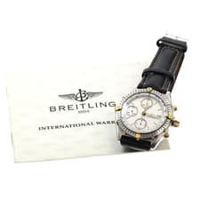 BREITLING CHRONOMAT B13047 40mm SS/YG White Dial Automatic Chronograph #C516