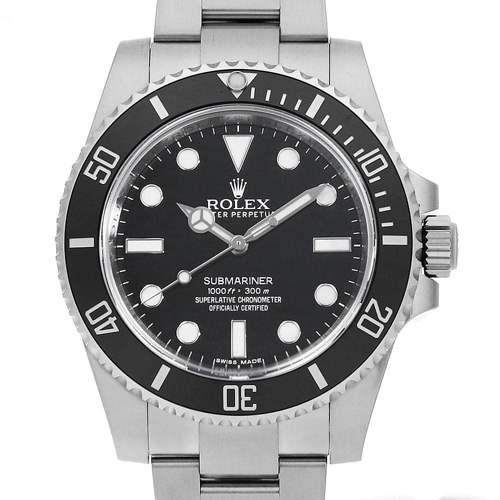 ROLEX SUBMARINER No Date 114060 black Random Number second hand mens
