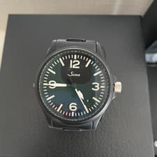 SINN 656S AUTOMATIC BLACK PVD PILOT WATCH MENS BOXED DISCONTINUED MODEL