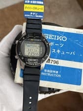 NOS Rare Vintage Seiko Scuba M796-5A10 Men’s Digital Diver Sports Watch JDM 90s