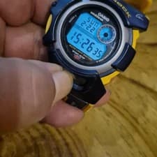 G-Shock DWX101 Watch Blue Yellow Combination Official